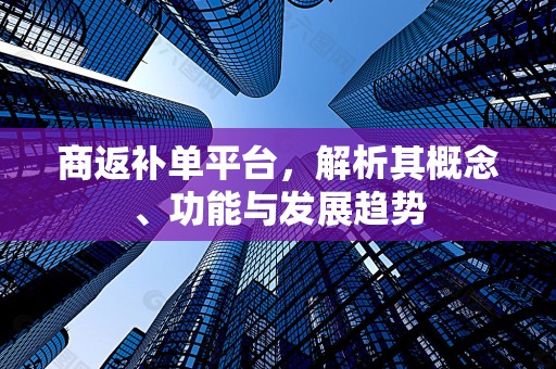 商返补单平台，解析其概念、功能与发展趋势