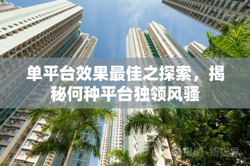 单平台效果最佳之探索，揭秘何种平台独领风骚