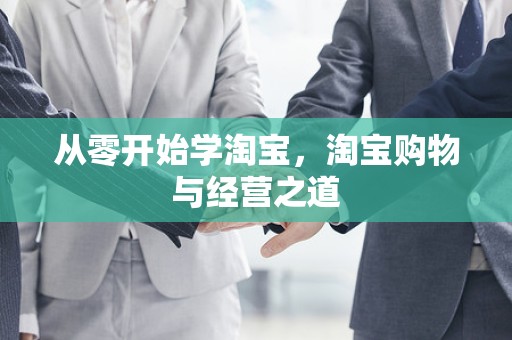 从零开始学淘宝，淘宝购物与经营之道
