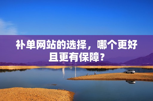 补单网站的选择，哪个更好且更有保障？