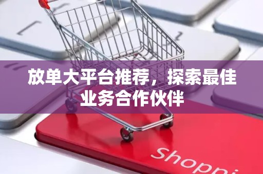 放单大平台推荐，探索最佳业务合作伙伴