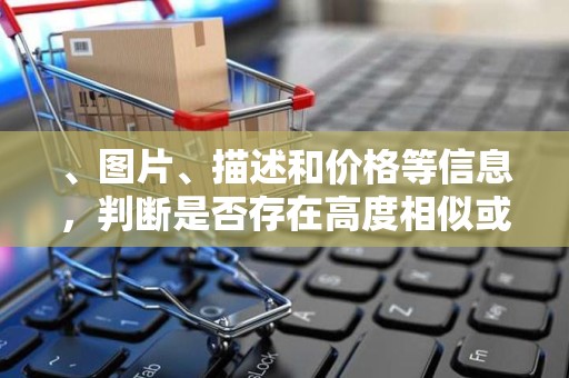、图片、描述和价格等信息，判断是否存在高度相似或完全相同的情况