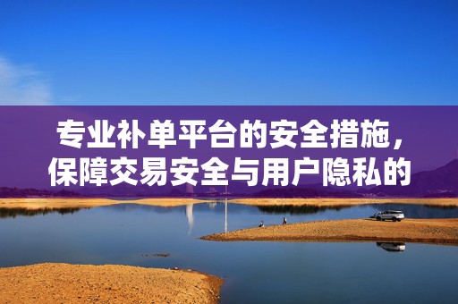 专业补单平台的安全措施，保障交易安全与用户隐私的关键要素