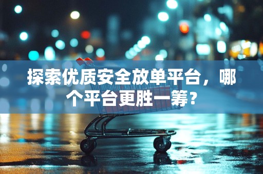 探索优质安全放单平台，哪个平台更胜一筹？