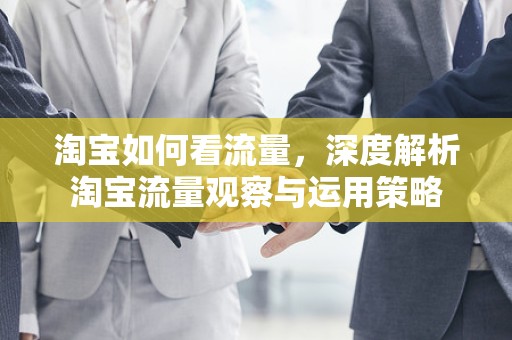 淘宝如何看流量，深度解析淘宝流量观察与运用策略
