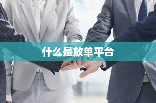 什么是放单平台
