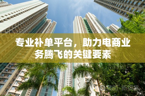 专业补单平台，助力电商业务腾飞的关键要素