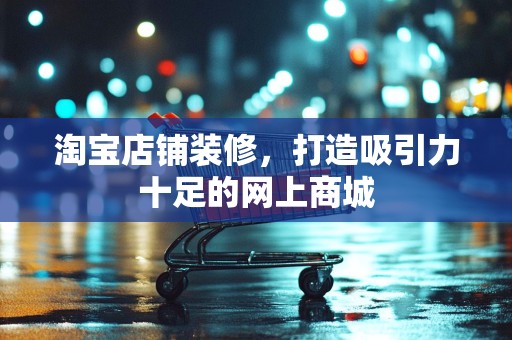 淘宝店铺装修，打造吸引力十足的网上商城