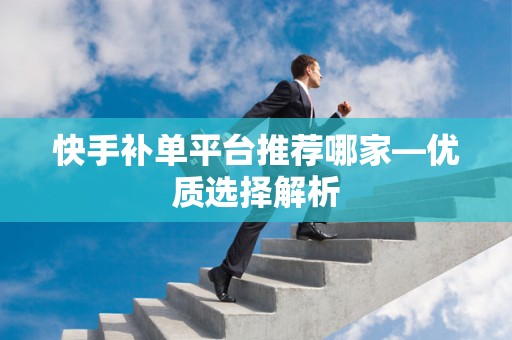 快手补单平台推荐哪家—优质选择解析