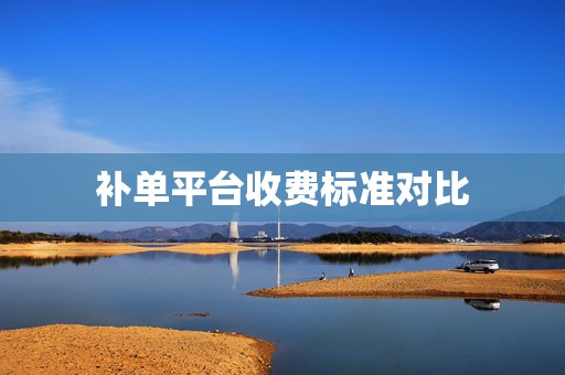 补单平台收费标准对比