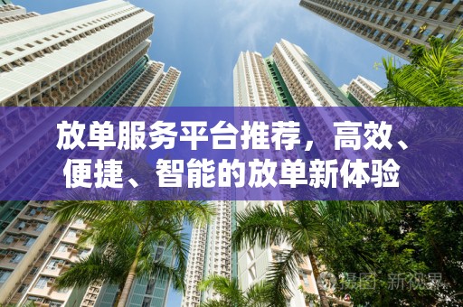 放单服务平台推荐，高效、便捷、智能的放单新体验