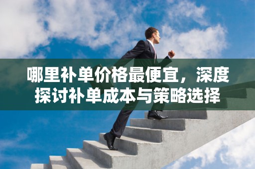 哪里补单价格最便宜，深度探讨补单成本与策略选择