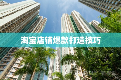 淘宝店铺爆款打造技巧
