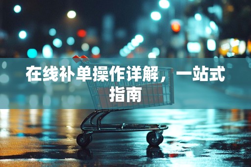在线补单操作详解，一站式指南