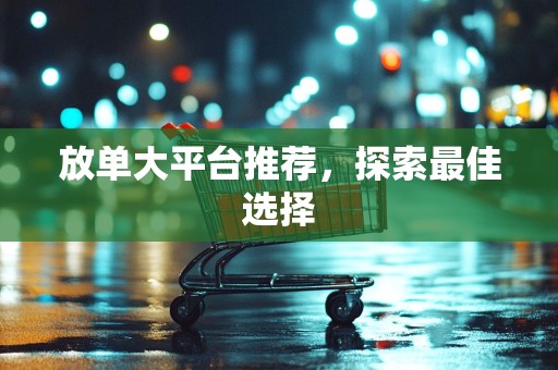 放单大平台推荐，探索最佳选择