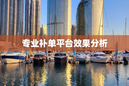 专业补单平台效果分析