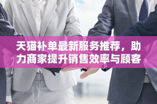 天猫补单最新服务推荐，助力商家提升销售效率与顾客体验