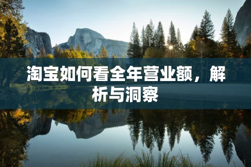 淘宝如何看全年营业额，解析与洞察
