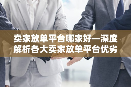 卖家放单平台哪家好—深度解析各大卖家放单平台优劣