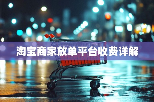 淘宝商家放单平台收费详解