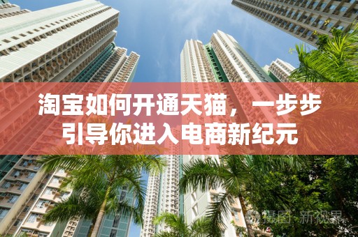 淘宝如何开通天猫，一步步引导你进入电商新纪元