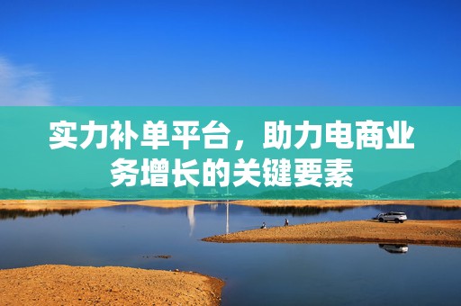 实力补单平台，助力电商业务增长的关键要素