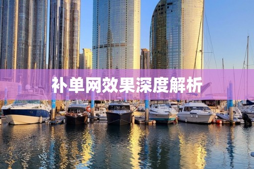 补单网效果深度解析