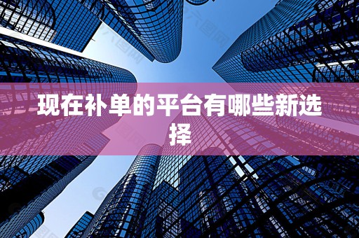 现在补单的平台有哪些新选择