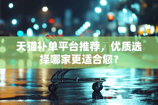 天猫补单平台推荐，优质选择哪家更适合您？