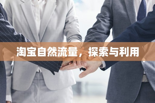 淘宝自然流量，探索与利用