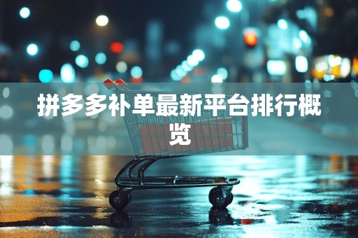 拼多多补单最新平台排行概览