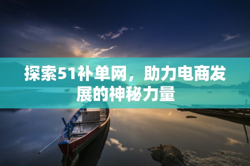 探索51补单网，助力电商发展的神秘力量