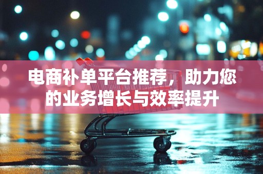 电商补单平台推荐，助力您的业务增长与效率提升