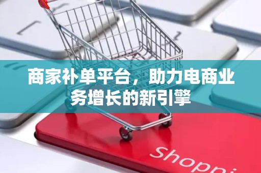 商家补单平台，助力电商业务增长的新引擎