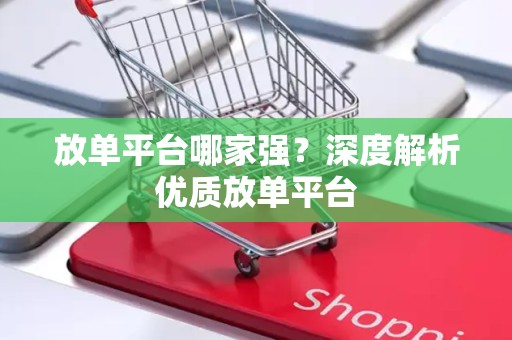 放单平台哪家强？深度解析优质放单平台