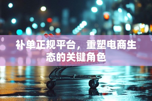 补单正规平台，重塑电商生态的关键角色