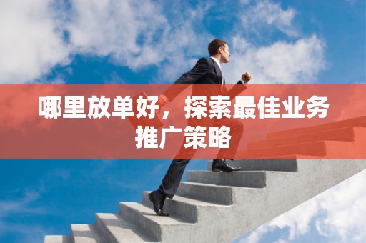 哪里放单好，探索最佳业务推广策略