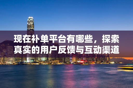 现在补单平台有哪些，探索真实的用户反馈与互动渠道