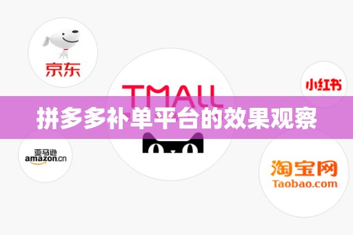 拼多多补单平台的效果观察