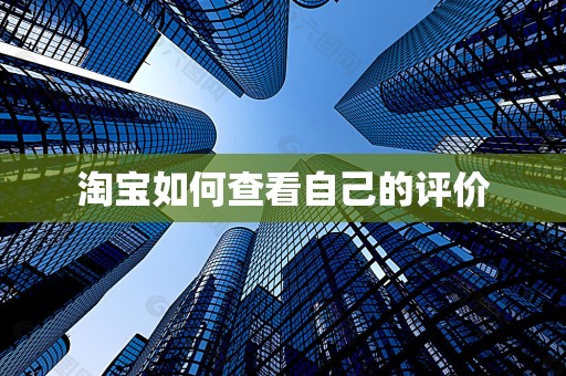 淘宝如何查看自己的评价