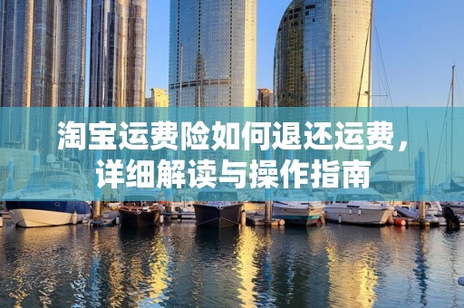 淘宝运费险如何退还运费，详细解读与操作指南