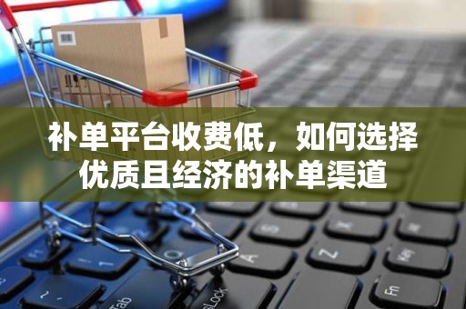 补单平台收费低，如何选择优质且经济的补单渠道
