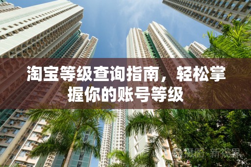 淘宝等级查询指南，轻松掌握你的账号等级