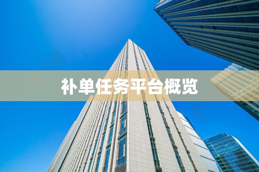 补单任务平台概览