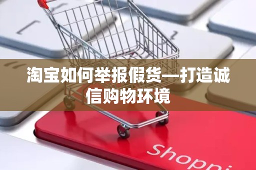 淘宝如何举报假货—打造诚信购物环境