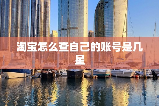 淘宝怎么查自己的账号是几星