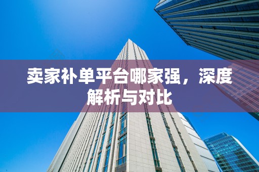 卖家补单平台哪家强，深度解析与对比