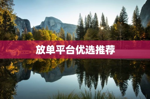 放单平台优选推荐