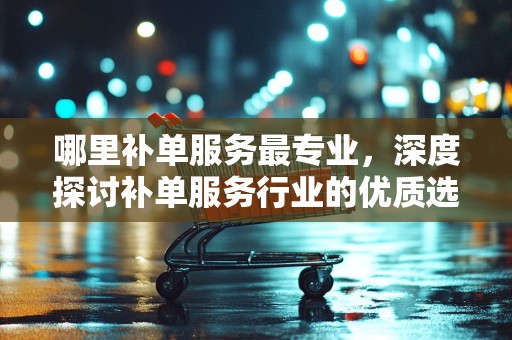 哪里补单服务最专业，深度探讨补单服务行业的优质选择