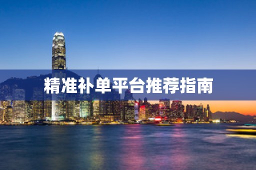 精准补单平台推荐指南
